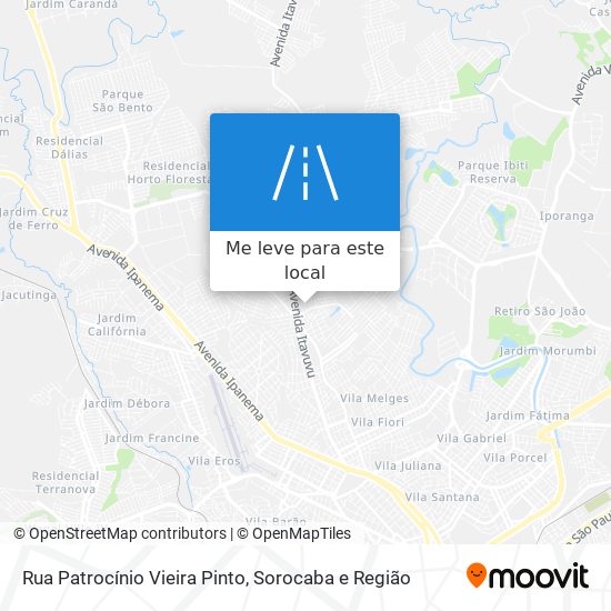 Rua Patrocínio Vieira Pinto mapa