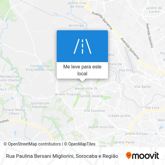 Rua Paulina Bersani Migliorini mapa