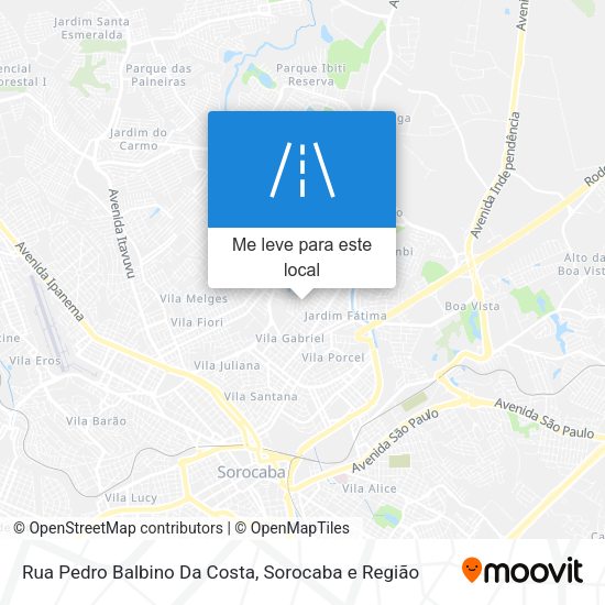 Rua Pedro Balbino Da Costa mapa