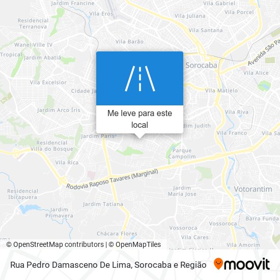 Rua Pedro Damasceno De Lima mapa