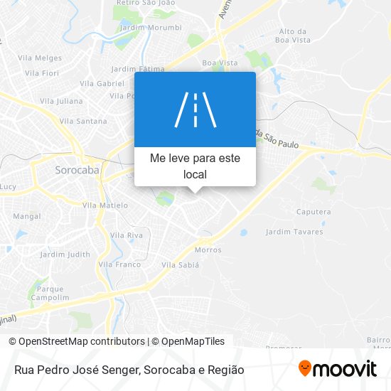 Rua Pedro José Senger mapa