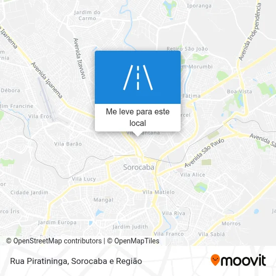 Rua Piratininga mapa