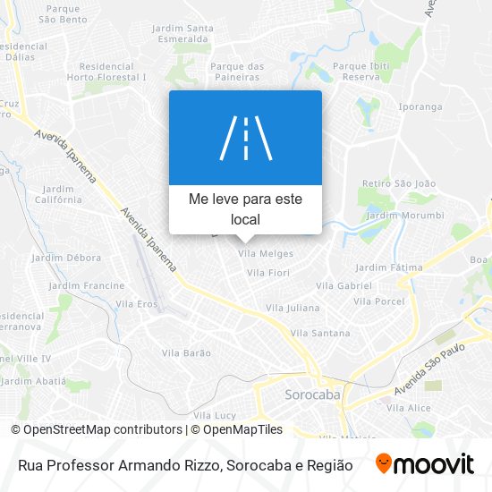 Rua Professor Armando Rizzo mapa