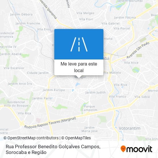 Rua Professor Benedito Golçalves Campos mapa