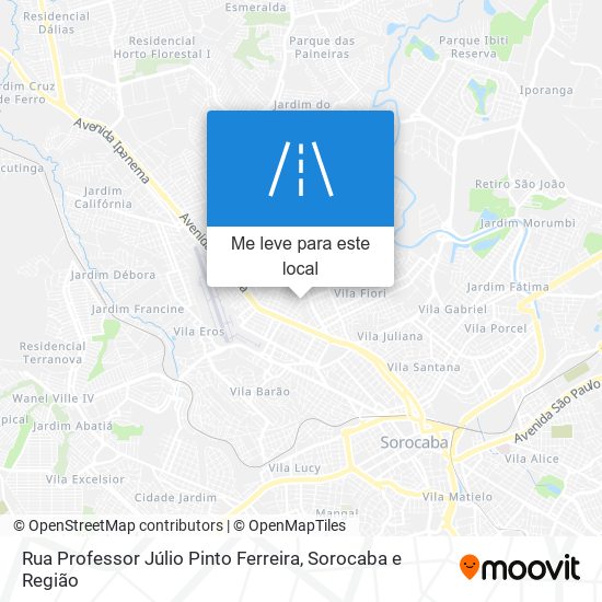 Rua Professor Júlio Pinto Ferreira mapa