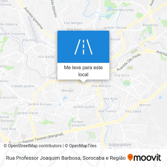 Rua Professor Joaquim Barbosa mapa