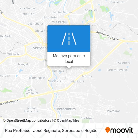 Rua Professor José Reginato mapa