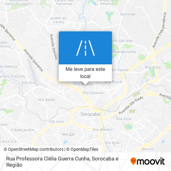 Rua Professora Clélia Guerra Cunha mapa