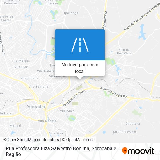 Rua Professora Elza Salvestro Bonilha mapa