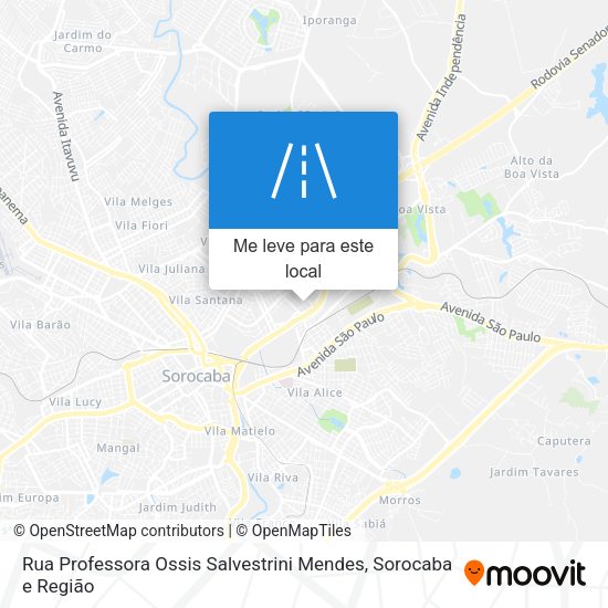 Rua Professora Ossis Salvestrini Mendes mapa