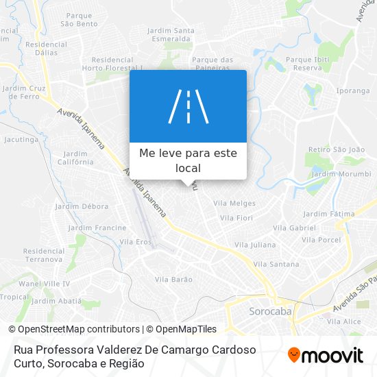 Rua Professora Valderez De Camargo Cardoso Curto mapa