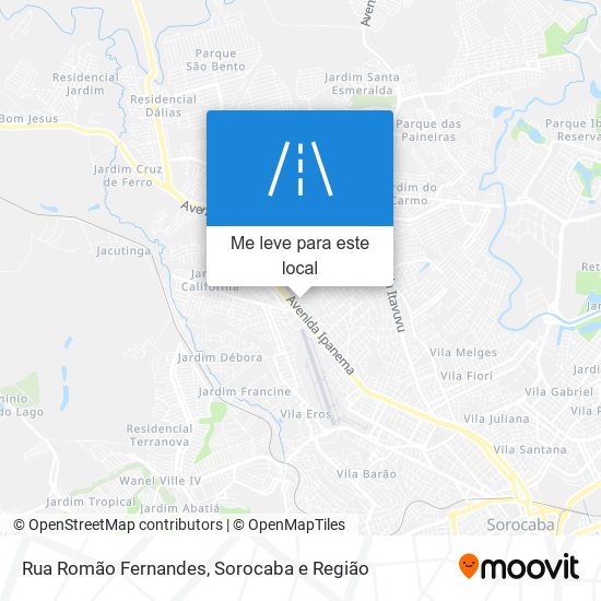 Rua Romão Fernandes mapa