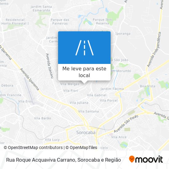 Rua Roque Acquaviva Carrano mapa