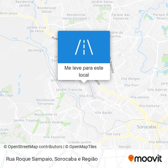 Rua Roque Sampaio mapa