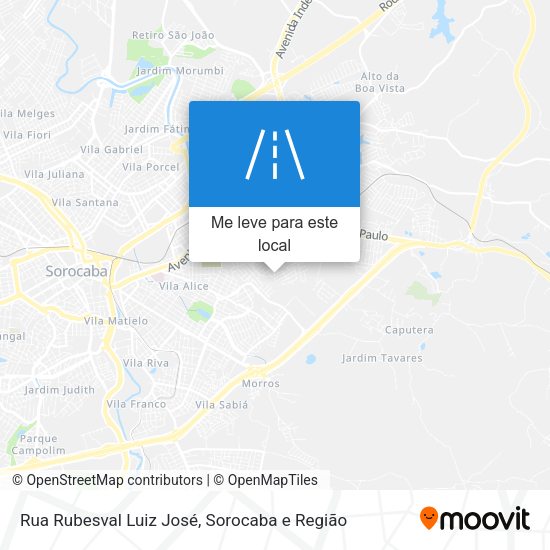 Rua Rubesval Luiz José mapa