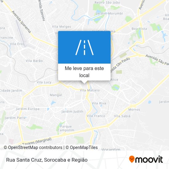 Rua Santa Cruz mapa