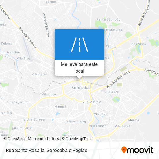 Rua Santa Rosália mapa