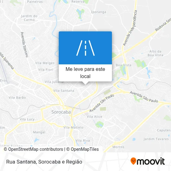 Rua Santana mapa