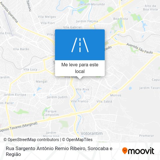 Rua Sargento Antônio Remio Ribeiro mapa