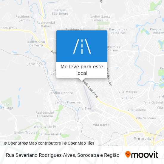 Rua Severiano Rodrigues Alves mapa