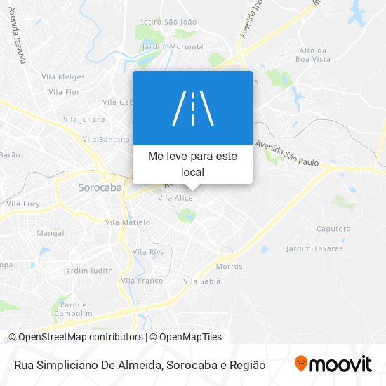 Rua Simpliciano De Almeida mapa
