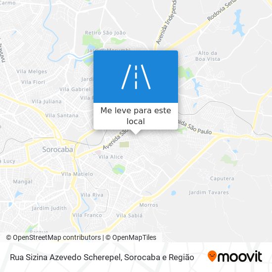 Rua Sizina Azevedo Scherepel mapa