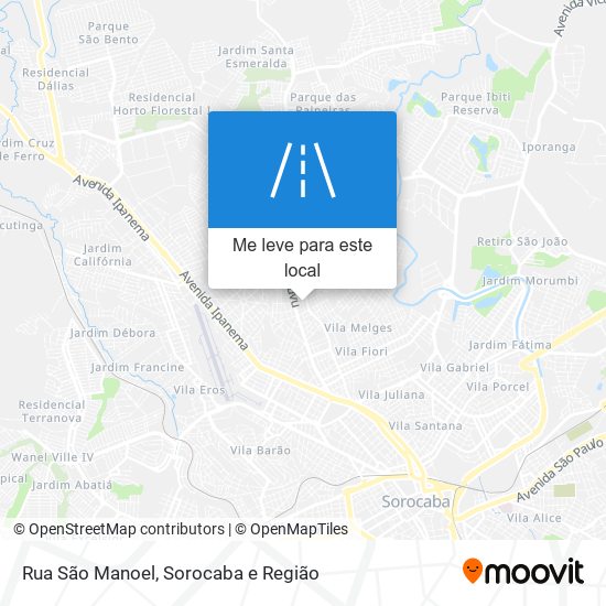 Rua São Manoel mapa