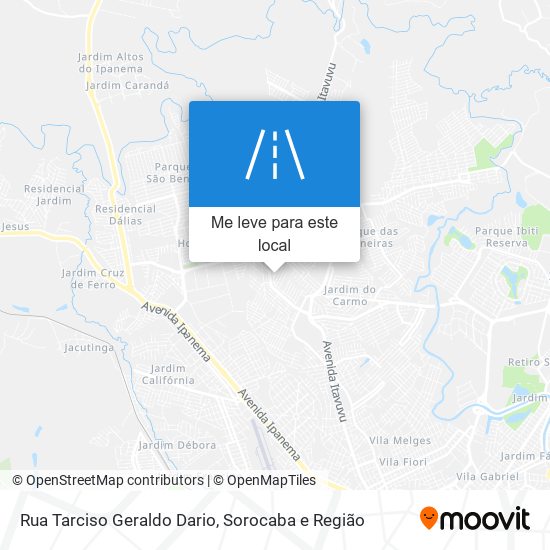 Rua Tarciso Geraldo Dario mapa