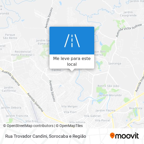 Rua Trovador Candini mapa