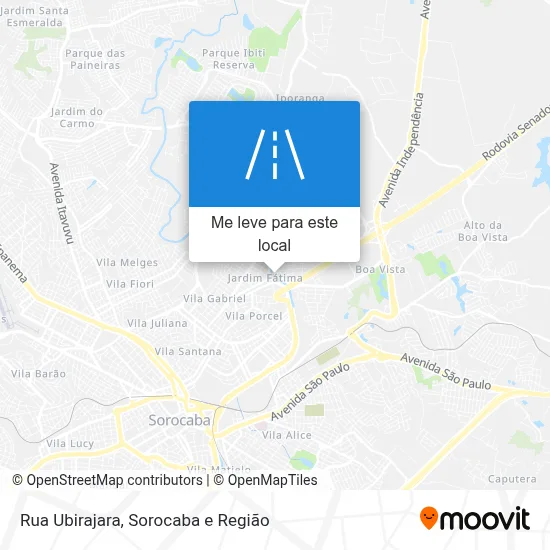 Rua Ubirajara mapa
