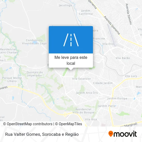 Rua Valter Gomes mapa