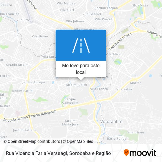 Rua Vicencia Faria Verssagi mapa