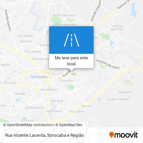 Rua Vicente Lacerda mapa