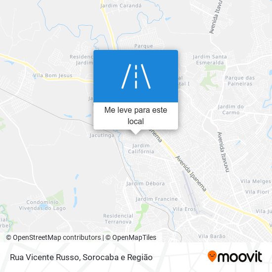 Rua Vicente Russo mapa