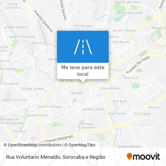 Rua Voluntario Menaldo mapa