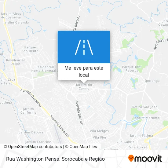 Rua Washington Pensa mapa