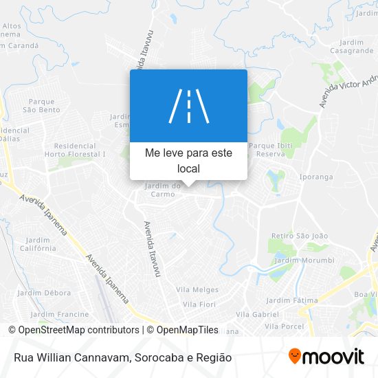 Rua Willian Cannavam mapa