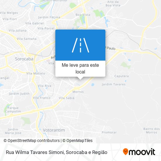 Rua Wilma Tavares Simoni mapa