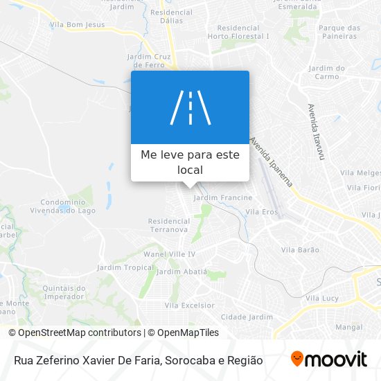 Rua Zeferino Xavier De Faria mapa