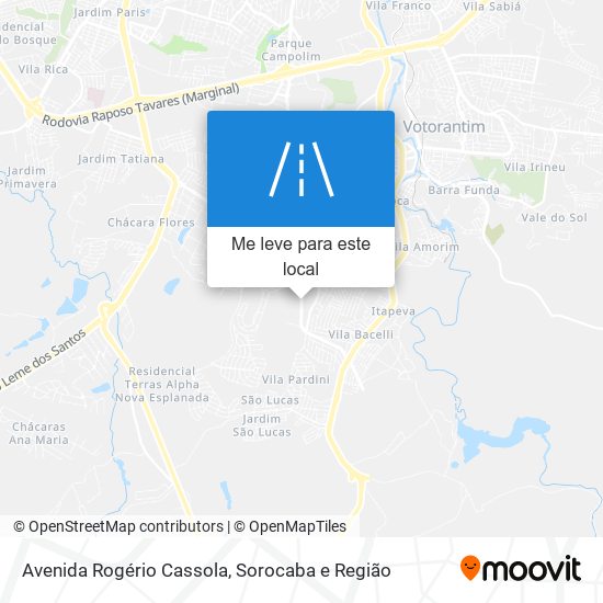 Avenida Rogério Cassola mapa