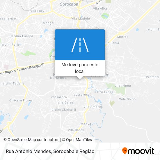 Rua Antônio Mendes mapa