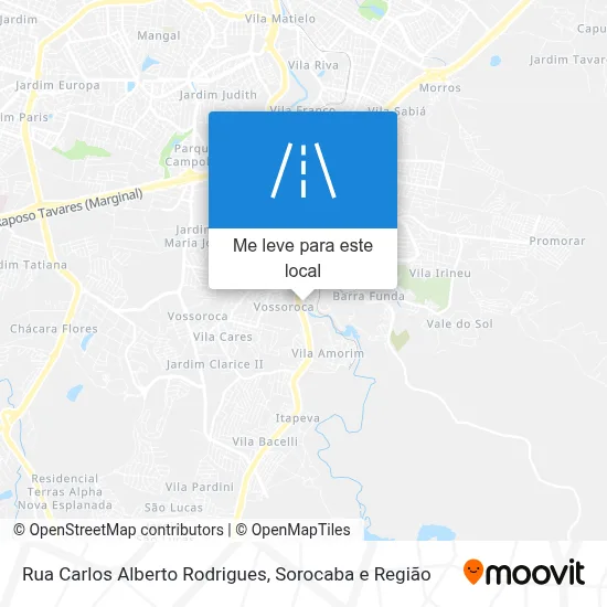 Rua Carlos Alberto Rodrigues mapa