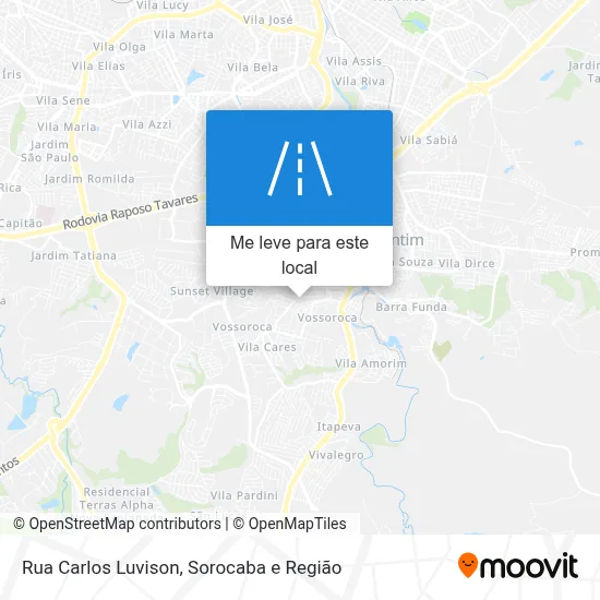 Rua Carlos Luvison mapa