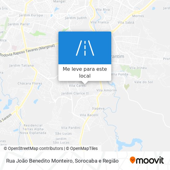 Rua João Benedito Monteiro mapa