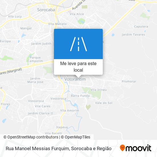 Rua Manoel Messias Furquim mapa