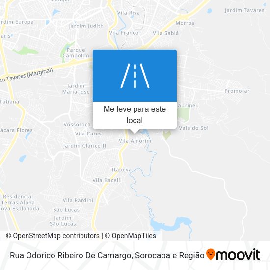 Rua Odorico Ribeiro De Camargo mapa