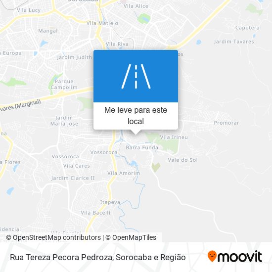 Rua Tereza Pecora Pedroza mapa