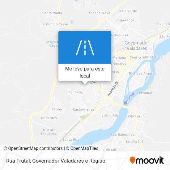 Rua Frutal mapa