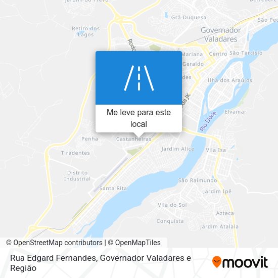 Rua Edgard Fernandes mapa