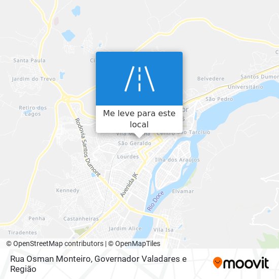Rua Osman Monteiro mapa